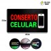 Placa de LED Luminosa 43,5x23,5cm Bivolt Conserto Celular LE-4004 Lelong